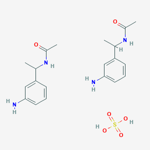 molecular formula C20H30N4O6S B7886093 N-[1-(3-Aminophenyl)ethyl]acetamide sulfate (2:1) 