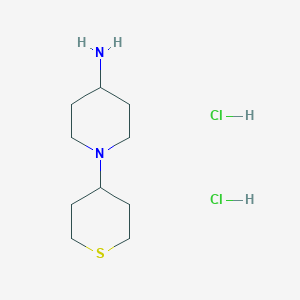 molecular formula C10H22Cl2N2S B7886118 1-(Thian-4-yl)piperidin-4-amine;dihydrochloride 