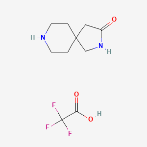 molecular formula C10H15F3N2O3 B7886134 2,8-Diazaspiro[4.5]decan-3-one 2,2,2-trifluoroacetate 