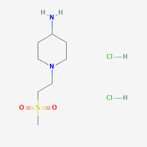 molecular formula C8H20Cl2N2O2S B7886151 1-[2-(Methylsulfonyl)ethyl]piperidin-4-amine dihydrochloride 