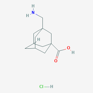 molecular formula C12H20ClNO2 B7886156 3-(Aminomethyl)adamantane-1-carboxylic acid hydrochloride 