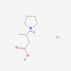 molecular formula C8H16ClNO2 B7886170 3-Pyrrolidin-1-ium-1-ylbutanoic acid;chloride 