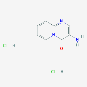 molecular formula C8H9Cl2N3O B7886179 3-amino-4H-pyrido[1,2-a]pyrimidin-4-one dihydrochloride 