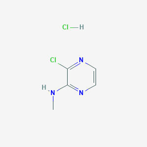molecular formula C5H7Cl2N3 B7886193 3-chloro-N-methylpyrazin-2-amine hydrochloride 