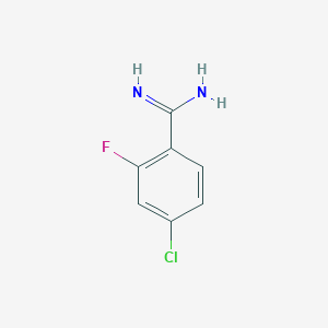 molecular formula C7H6ClFN2 B7886215 4-Chloro-2-fluoro-benzamidine CAS No. 1187929-32-3