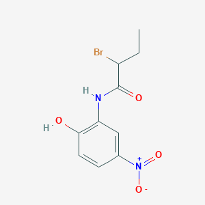molecular formula C10H11BrN2O4 B7886279 2-bromo-N-(2-hydroxy-5-nitrophenyl)butanamide 