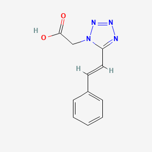 2-[5-[(E)-2-phenylethenyl]tetrazol-1-yl]acetic acid