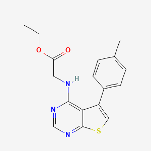 molecular formula C17H17N3O2S B7886336 Ethyl 2-[[5-(4-methylphenyl)thieno[2,3-d]pyrimidin-4-yl]amino]acetate 