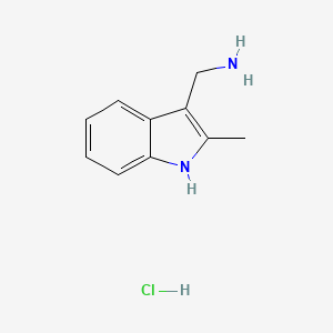 molecular formula C10H13ClN2 B7886399 (2-methyl-1H-indol-3-yl)methanamine hydrochloride 