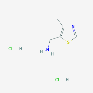 molecular formula C5H10Cl2N2S B7886419 [(4-Methyl-1,3-thiazol-5-yl)methyl]amine dihydrochloride 