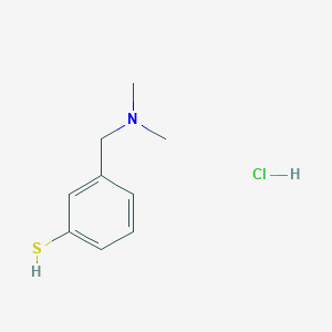 molecular formula C9H14ClNS B7886441 3-[(Dimethylamino)methyl]benzenethiol hydrochloride 