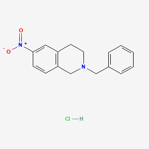 molecular formula C16H17ClN2O2 B7886503 2-Benzyl-6-nitro-1,2,3,4-tetrahydroisoquinoline hydrochloride 