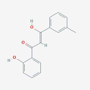 molecular formula C16H14O3 B7886518 (Z)-3-hydroxy-1-(2-hydroxyphenyl)-3-(3-methylphenyl)prop-2-en-1-one 