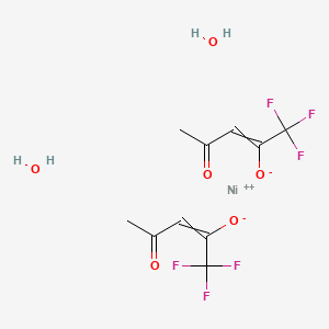 molecular formula C10H12F6NiO6 B7886548 Nickel(2+);1,1,1-trifluoro-4-oxopent-2-en-2-olate;dihydrate 