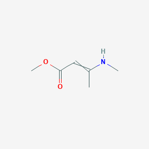 molecular formula C6H11NO2 B7886551 3-(甲基氨基)-2-丁烯酸甲酯 
