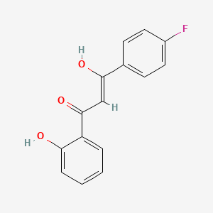 molecular formula C15H11FO3 B7886560 (Z)-3-(4-fluorophenyl)-3-hydroxy-1-(2-hydroxyphenyl)prop-2-en-1-one 