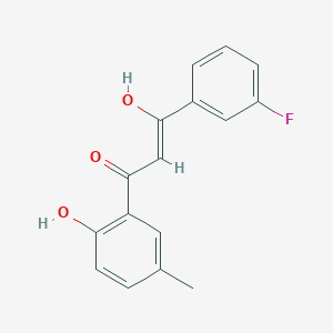 molecular formula C16H13FO3 B7886563 (Z)-3-(3-fluorophenyl)-3-hydroxy-1-(2-hydroxy-5-methylphenyl)prop-2-en-1-one 