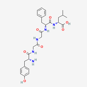 molecular formula C28H37N5O7 B7886571 2-[2-(2-{2-[2-Amino-3-(4-hydroxy-phenyl)-propionylamino]-acetylamino}-acetylamino)-3-phenyl-propionylamino]-4-methyl-pentanoic acid 