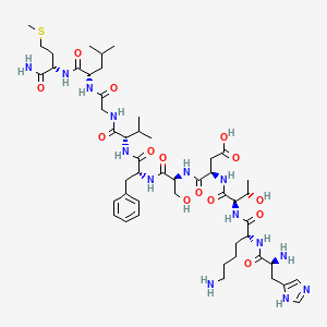 molecular formula C50H80N14O14S B7886573 H-His-D-Lys-D-Thr-D-Asp-Ser-D-Phe-Val-Gly-Leu-Met-NH2 
