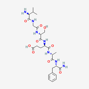 molecular formula C27H41N7O9 B7886576 H-Val-Gly-D-Ser-D-Glu-D-Ala-Phe-NH2 