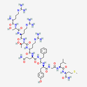 molecular formula C61H100N22O15S B7886677 H-D-Arg-Ser-Arg-Thr-D-Arg-D-Gln-D-Phe-D-Tyr-Gly-Leu-Met-NH2 