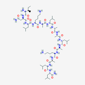 molecular formula C67H124N18O15 B7886687 H-aIle-D-Asn-D-Leu-Lys-D-Ala-D-Leu-D-Ala-Ala-D-Leu-Ala-D-Lys-D-Ala-Leu-Leu-NH2 