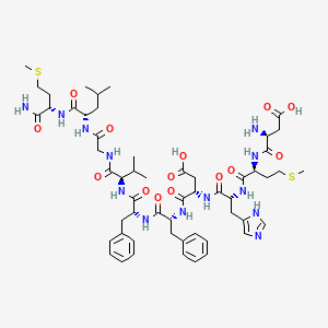molecular formula C55H79N13O14S2 B7886691 H-Asp-Met-D-His-Asp-D-Phe-D-Phe-D-Val-Gly-Leu-Met-NH2 