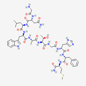 molecular formula C52H73N15O12S B7886695 H-Gly-D-Asn-D-Leu-D-Trp-Ala-Thr-Gly-D-His-D-Phe-Met-NH2 