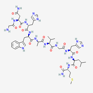 molecular formula C50H73N17O11S B7886700 H-Gly-Asn-D-His-D-Trp-Ala-Val-Gly-His-Leu-D-Met-NH2 