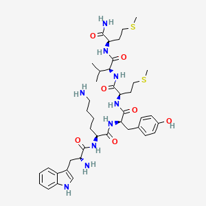 molecular formula C41H61N9O7S2 B7886766 H-D-Trp-Lys-D-Tyr-D-Met-Val-D-Met-NH2 