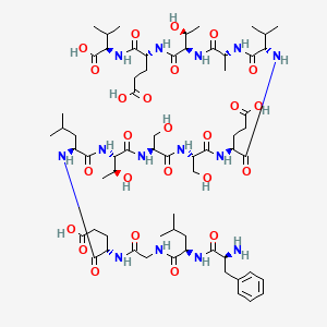 molecular formula C65H104N14O25 B7886772 H-Phe-D-Leu-Gly-Glu-Leu-aThr-Ser-Ser-Glu-Val-D-Ala-D-Thr-D-Glu-D-Val-OH 