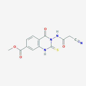 Methyl 3-[(cyanoacetyl)amino]-4-oxo-2-thioxo-1,2,3,4-tetrahydroquinazoline-7-carboxylate