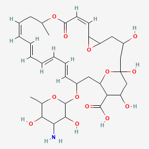 (8E,14E,16E,18E,20E)-22-[(3-amino-3,6-dideoxyhexopyranosyl)oxy]-1,3,26-trihydroxy-12-methyl-10-oxo-6,11,28-trioxatricyclo[22.3.1.0~5,7~]octacosa-8,14,16,18,20-pentaene-25-carboxylic acid
