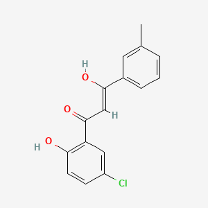 molecular formula C16H13ClO3 B7886883 (Z)-1-(5-chloro-2-hydroxyphenyl)-3-hydroxy-3-(3-methylphenyl)prop-2-en-1-one 