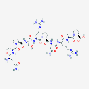 molecular formula C47H80N18O14 B7886893 H-D-Gln-Val-D-Pro-Ser-Arg-D-Pro-D-Asn-Arg-Ala-Pro-OH 