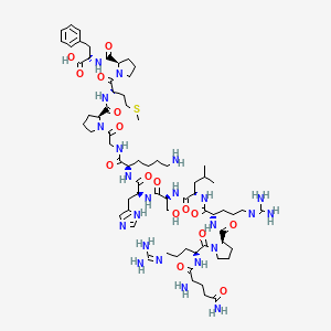 molecular formula C69H111N23O16S B7886931 H-D-Gln-Arg-D-Pro-Arg-Leu-Ser-His-D-Lys-Gly-Pro-D-Met-D-Pro-Phe-OH 