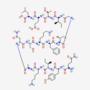molecular formula C80H129N19O23 B7886966 H-D-Gln-D-Tyr-aIle-D-Lys-D-Ala-D-Asn-Ser-Lys-D-Phe-aIle-Gly-aIle-aThr-Glu-D-Leu-OH 