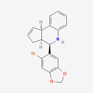 molecular formula C19H16BrNO2 B7887027 (3aS,4R,9bR)-4-(6-bromo-1,3-benzodioxol-5-yl)-3a,4,5,9b-tetrahydro-3H-cyclopenta[c]quinoline 