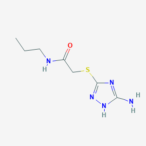 2-[(5-amino-4H-1,2,4-triazol-3-yl)sulfanyl]-N-propylacetamide