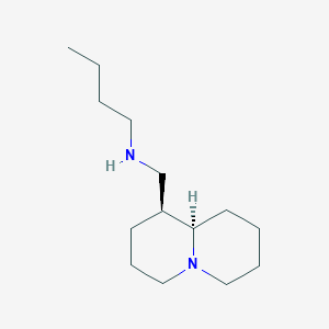 molecular formula C14H28N2 B7887041 N-(((1S,9aR)-octahydro-1H-quinolizin-1-yl)methyl)butan-1-amine 