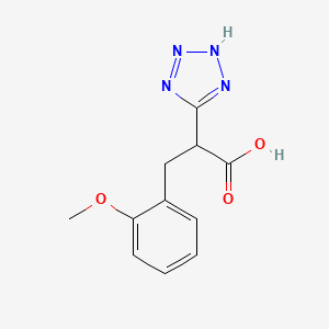 molecular formula C11H12N4O3 B7887060 3-(2-methoxyphenyl)-2-(1H-tetrazol-5-yl)propanoic acid CAS No. 1351393-94-6