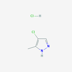 molecular formula C4H6Cl2N2 B7887076 4-chloro-3-methyl-1H-pyrazole hydrochloride 