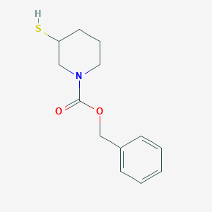 molecular formula C13H17NO2S B7887107 Benzyl 3-mercaptopiperidine-1-carboxylate 