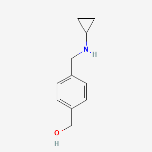 molecular formula C11H15NO B7887131 {4-[(Cyclopropylamino)methyl]phenyl}methanol 