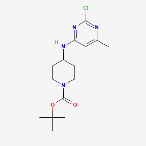 molecular formula C15H23ClN4O2 B7887174 4-(2-Chloro-6-methyl-pyrimidin-4-ylamino)-piperidine-1-carboxylic acid tert-butyl ester 