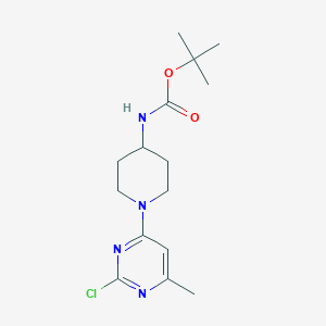 molecular formula C15H23ClN4O2 B7887175 [1-(2-Chloro-6-methyl-pyrimidin-4-yl)-piperidin-4-yl]-carbamic acid tert-butyl ester 