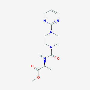 molecular formula C13H19N5O3 B7887190 methyl (2S)-2-[(4-pyrimidin-2-ylpiperazine-1-carbonyl)amino]propanoate 