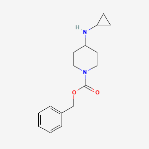 molecular formula C16H22N2O2 B7887238 4-Cyclopropylamino-piperidine-1-carboxylic acid benzyl ester 