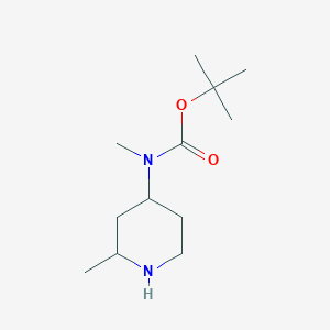 molecular formula C12H24N2O2 B7887239 tert-Butyl methyl(2-methylpiperidin-4-yl)carbamate 