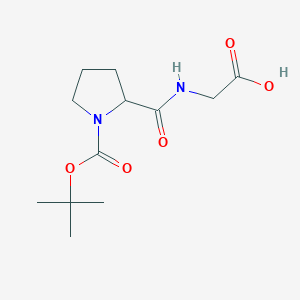 molecular formula C12H20N2O5 B7887249 2-({1-[(Tert-butoxy)carbonyl]pyrrolidin-2-yl}formamido)acetic acid 